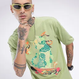 glitchez Street Vibe Graphic Printed Relaxed Fit T-shirt-picture-31