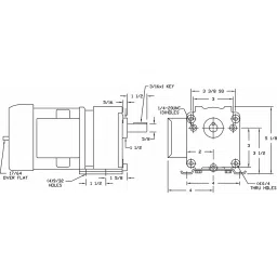 Dayton Parallel Single Output Shaft Split-Phase 40 RPM AC Gearmotor, 6K329 image 2