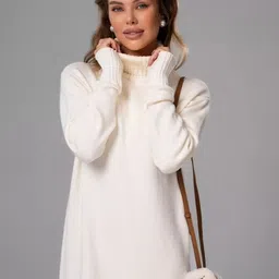 LULU & SKY High Neck Midi Jumper Dress image 2