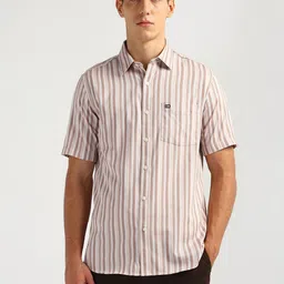 Arrow Sport Men Vertical Striped Spread Collar Pure Cotton Casual Shirt image 2