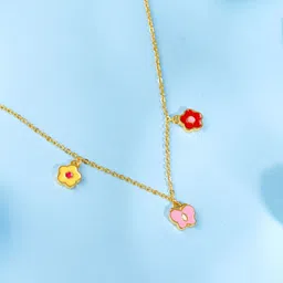 GIVA Girls Sterling Silver Gold-Plated Necklace-image-7