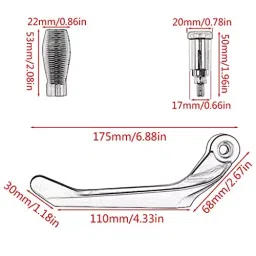 Allextreme Universal CNC Handlebar Brake Protector 2.2 cm (7/8 inch) Grey Aluminium for Motorcycles, EXUL2GR (Pack of 2) image 2