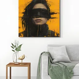 999Store Yellow & Black 1 Piece Canvas Other Wall Paintings-picture-11