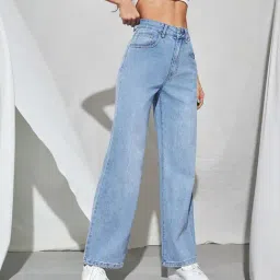 Kotty Blue Straight Fit High Rise Jeans-picture-30