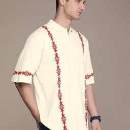 Moda Rapido Men Printed Polo Collar Pure Cotton T-shirt image 4