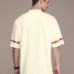 Moda Rapido Men Printed Polo Collar Pure Cotton T-shirt image 5