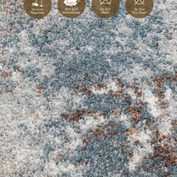 OBSESSIONS Beige Floral Printed Traditional Carpet image 3