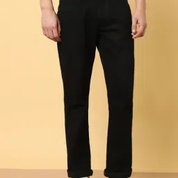 Wrangler Millard Black Straight Fit Lightly Washed Jeans-image-70