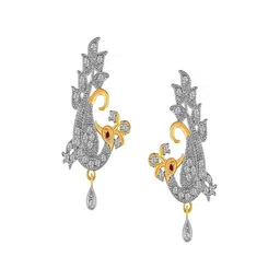 Navya Collection Artificial Stones Studded & Beaded Mangalsutra With Earrings image 3