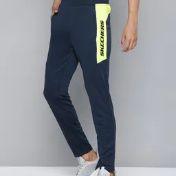 Skechers Men Regular Fit Mid-Rise Colourblocked Skechtech Track Pants-picture-33