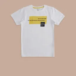 Pantaloons Junior White & Yellow Cotton Printed T-Shirt-picture-19