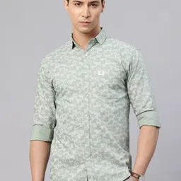 Majestic Man Custom Abstract Printed Pure Cotton Slim Fit Casual Shirt-picture-13