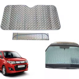 Auto Pearl F266 Dashboard Sun Shade Cover with Suction Cup for Maruti Suzuki WagonR Stingray (Grey)-picture-39