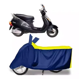 Auto Pearl Bike Cover for Kinetic Nova EX (Yellow & Blue)-picture-32