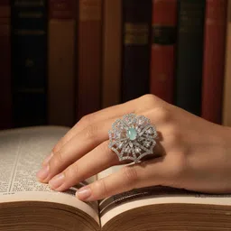 Niska Cubic-Zirconia Studded Finger Ring-picture-32