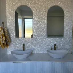 generic ZAM Crafts 100% Natural Shell Mosaic Tiles for Home Decoration, DIY Crafts, 100 Pieces Mother of Pearl Shell Tiles for DIY Mosaic Art, Home Decorations Projects, 18x18 image 4