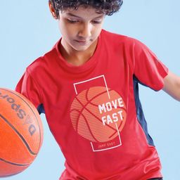Pine Active Skin Friendly & Breathable Half Sleeves Sportswear T-Shirt - Red-picture-41
