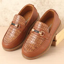 Pine Kids Slip On Party Wear Loafers - Brown-picture-10