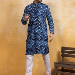 DEVOILER Men Bandhani Printed Kurta-picture-32