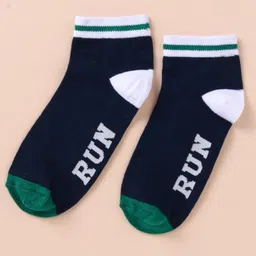 Pine Kids Cotton Knit Ankle Length Color Block Socks Pack Of 3 (Color May Vary) image 2