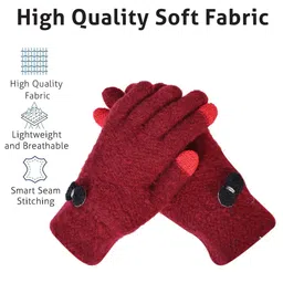 LOOM LEGACY Women Acrylic Touchscreen Gloves image 4