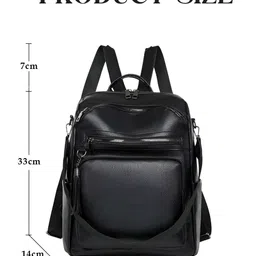 SYGA Women Soft Backpack Breathable Daily Bag with Neat Stitching & Interior Pockets(Black) image 3