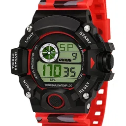 SWADESI STUFF Kids Dial & Straps Analogue Automatic Watch ARMY RED 2030-picture-1