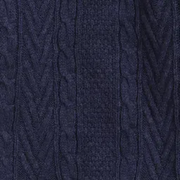 Yellow Apple DC Cotton Full Sleeves Sweater With Solid Colour - Navy Blue image 4