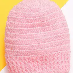 MayRa Knits Knitted Woven Pack Of 2 Animals Crochet Designed Caps - Pink & Purple - Circumference - 28 Cm image 5