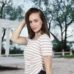 StyleCast Square Neck Striped Top image 3