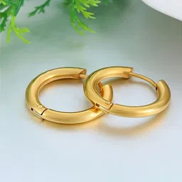 Crazy Fashion Stainless Steel Circular Hoop Earrings-image-39