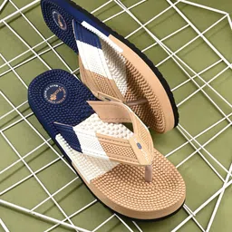 FOOTUP Men Colourblocked Thong Flip-Flops-image-52
