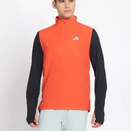 adidas ADIZERO Red Slim Fit Sports Vest Jacket-image-46
