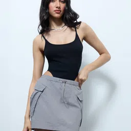 The Souled Store Mid-Rise Straight MiniSkirt-picture-11