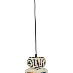 1ST TIME White & Blue Textured Self Assembly Bell Ceiling Lamp-image-85