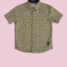 Pantaloons Junior Kids Green Cotton Printed Shirt-picture-24