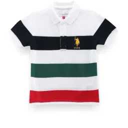 U.S. Polo Assn. Kids Multicolor Cotton Striped Polo T-Shirt-picture-42