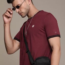 WROGN Solid Slim Fit Casual T-shirt-picture-24