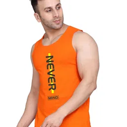 SLOWLORIS Pack Of 2 Printed Round Neck Bio-Wash Cotton Gym Vests image 5