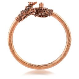 MEMOIR Unisex Brass Antique Copper-Plated Kada Bracelet-picture-41