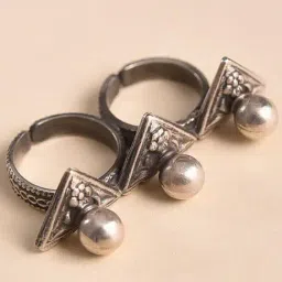 Jaypore Silver Chakrika Casual Ring image 2