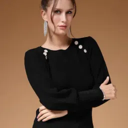 Mafadeny Black Regular Fit Pullover image 3