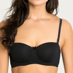 Zivame Black Solid Underwired Lightly Padded Balconette Bra ZI1134COREBLACK image 4