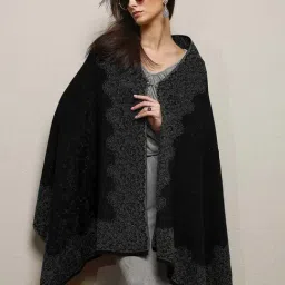 Libas Black Ethnic Motifs Shawl image 4