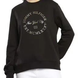 Tommy Hilfiger Dark Sable Logo Regular Fit Sweatshirt-image-97