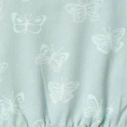 R&B Kids Light Green Printed Regular Fit Dress image 5