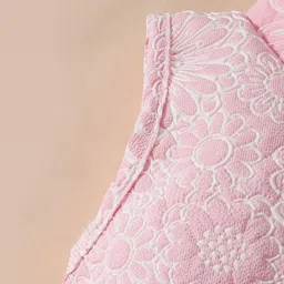 LULU & SKY Girls Self Design Ruffles A-Line Party Dress With Hat & Bow image 4