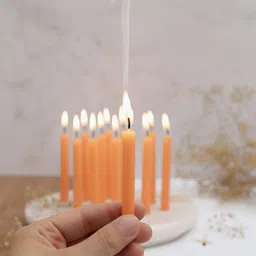 ASIDEA Orange & Orange 25 pieces Pillar Candle-picture-24