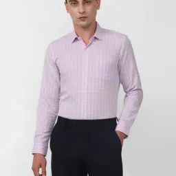 Peter England Purple Slim Fit Checks Shirt-picture-27