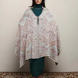 Libas White Ethnic Motifs Shawl-picture-16